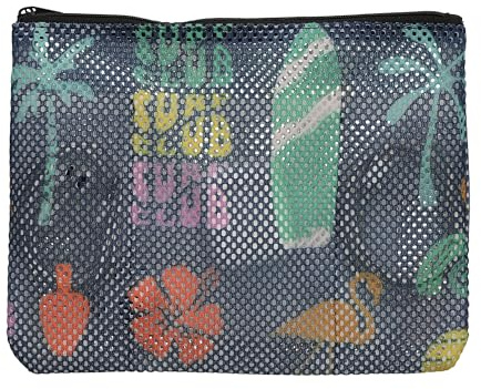 kwmobile Cable Organiser Tech Pouch - Universal Travel Cable Organiser Bag - Transparent Mesh Material with 2 Inner Zip Pockets - Secure Zipper Closure - Multicolor