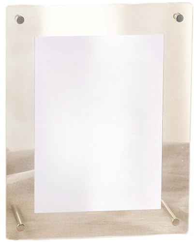 CashMuch Transparenter Acryl-Bilderrahmen für A4-Größe, rahmenloses, schwebendes Design, Fotohalter für Schreibtisch-Display