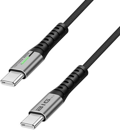 BIGtec USB C Cable 2 m Fast Charging Cable 100 W Data Cable 20 Gbps Video Cable 4K/60Hz USB 3.2 Gen2 x 2 USBC Compatible iPhone 17 Galaxy S25 iPad MacBook Docking Station Monitor Projector PS5