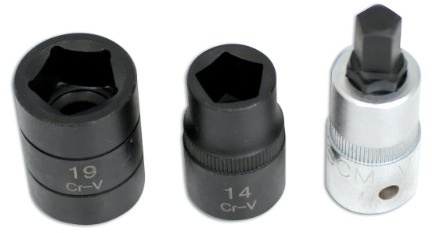 Laser 4512 Pentagon Socket & Bit Set 3pc