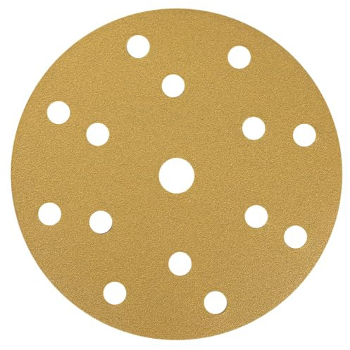 NTools HMF 7 Disque abrasif 150mm avec 15 Trous, Grain 150 | Disque poncage 150mm pour ponceuses excentriques avec ⌀ de plateau de ponçage 150 mm | Grain 150 | 10 pièces