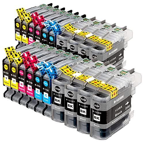 ESMONLINE 20 komp. Druckerpatronen ersetzt Brother LC-123 MFC J245 J870DW J4410DW J4510DW J4610DW J470DW J4710DW J650DW J6520DW J6720DW J6920DW DCP J132W J152W J4110DW J552DW J752DW LC123
