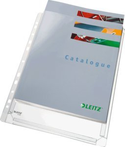 LEITZ Maxi Prospekthülle Standard/4756-30-03, glasklar, A4, 170my, Inh. 5 Stück, Polypropylen (PP), Dokumentenhülle