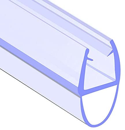 ECOSPA Rubber & Plastic Bath/Shower Screen Seal Strip for 6-8mm Straight Glass Screens or Doors • Bubble Height 7mm • Seals Gaps up to 6mm
