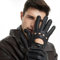 ZLUXURQ Herren 100% Hochwertig Hirschleder Leder Fahrhandschuhe, luxuriös, dünne und weich
