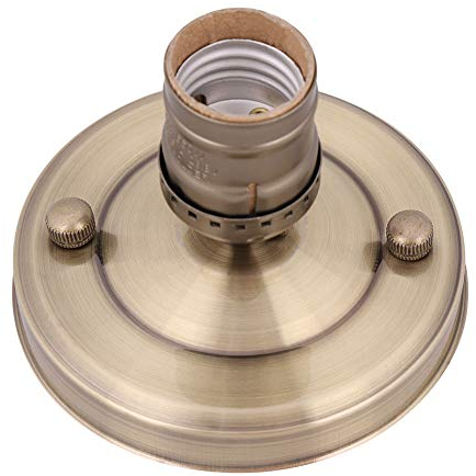 Fdit E27 Sockel Adapter E26 / E27 Vintage Industrie Decke/Wandleuchte Basis Fassung Deckenfassung Halter Pendelleuchte Lampe Schraube Buchse Lampenfassung Adapter DIY Lampenzubehör(Bronze)