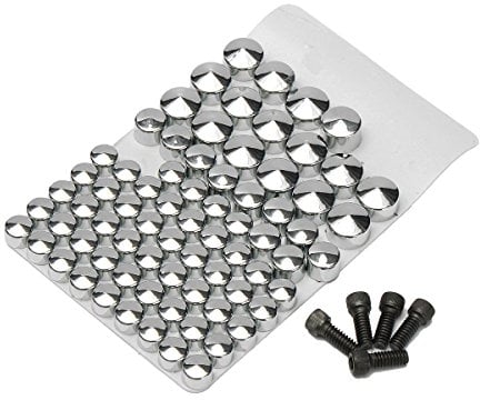 JenNiFer 75Pcs Chrome Bolt Topper Caps Dado Coperchio Kit Per Harley Davidson Flt-Flh