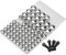 JenNiFer 75Pcs Chrome Bolt Topper Caps Dado Coperchio Kit Per Harley Davidson Flt-Flh
