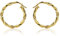 14 Karat 585 Gold Gedrehte Hochglanz Ohrringe Creolen Gelbgold (2.50 x 25 Ø mm) - PSPT