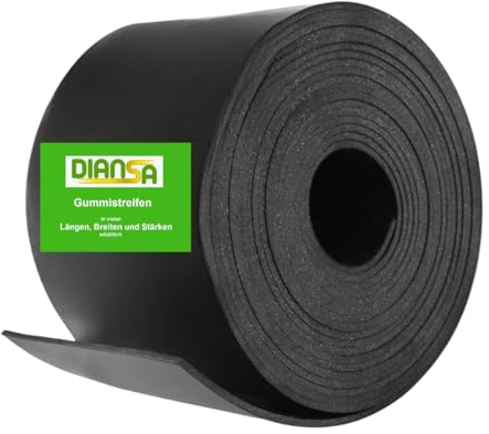 Gummistreifen in der Größe 5000x100x3mm Hartgummi, Vollgummi, Gummiauflage, Gummiplatte, Gummimatte, Schürfleiste