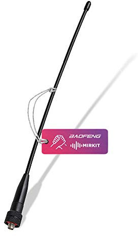 Mirkit Dual Band Radio Antenna 15.6 Inch VHF/UHF (144/430MHz) - Handheld Ham Radio Antenna, Suitable with Baofeng, Kenwood, Wouxun & More, 50W Max Power, SMA-Female Connector