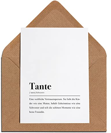 Tante: Karte mit Umschlag – Tante Definition