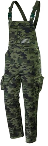 NEO TOOLS Arbeitshosen | Größe S | Latzhose CAMO | Arbeit Werkstatt Heavy Duty Hosen | EN ISO 13688:2013