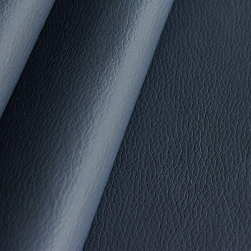 STOFFKONTOR Polster PVC Kunstleder, Polsterstoff in Rindsleder Optik, Möbelstoff Meterware - Navy-Blau - für sämtliche Polsterarbeiten, Automobil, Boote, Dekorationen uvm.