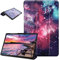 LCHDA Coque pour Samsung Galaxy Tab A 8,0 2019 (SM-T290 / T295), Mince Léger Pli en Trois Support Cuir PU Intelligent Anti-Chute Housse Étui de Protection avec Réveil/Veille Automatique- Ciel Étoilé