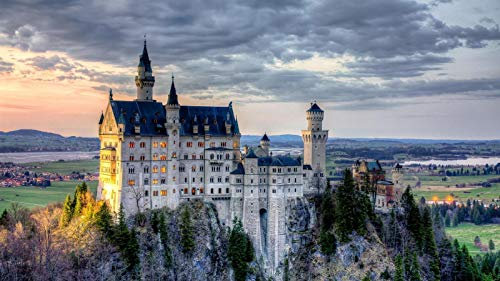 SHILIHOME Neuschwanstein Schloss HD Malen nach Zahlen DIY einzigartig