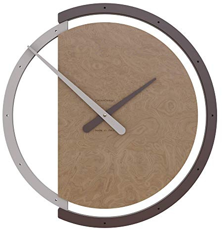 CalleaDesign 45 cm Wanduhr Zaki Nussbaum Wurzelholz
