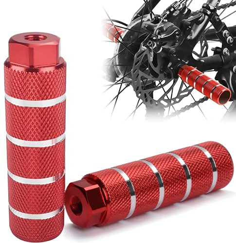 Wohlstand 2 Stück Fahrrad Pegs Fahrradstifte Aluminiumlegierung Fußpedal Pegs rutschfeste Fahrrad Peg Bike Pegs Fahrrad Pedal Fuß Stunt Pegs Achse Fußrasten Stuntpedal für BMX, Mountainbike, Fahrrad
