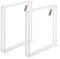 LAMO Manufaktur Tischbeine für Schreibtisch Esstisch, Frame, Vierkantprofil 20x20 mm, Tischgestell 80x72 cm (BxH), Weiß, 2 Stück, LTS-18-L-FF-9016