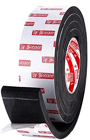 ihreesy 3mm D'épaisseur Bande Adhésives en Mousse, 1 Rouleau Ruban D'étanchéité en Mousse Ruban Précomprimé Noir pour Joint D'étanchéité Simple Face en EVA,3cm x 5m