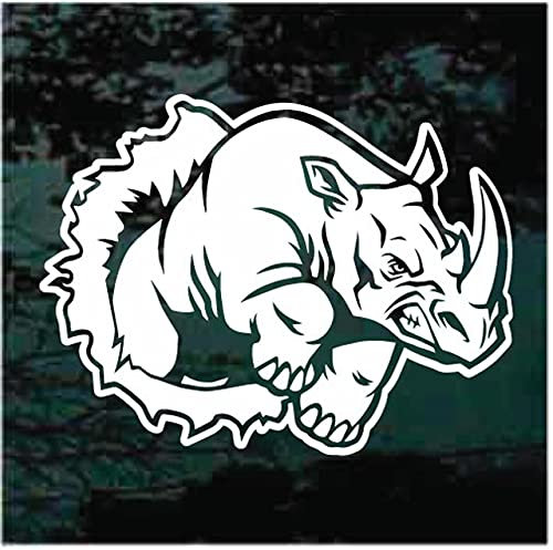 myrockshirt böses Nashorn 15 cm Aufkleber Autoaufkleber Sticker ohne Hintergrund Auto PKW Lack Scheibe