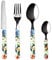 Excelsa Fiori Frida Besteckset 24-teilig für 6 Personen, Edelstahl 18/0, Griff farbig