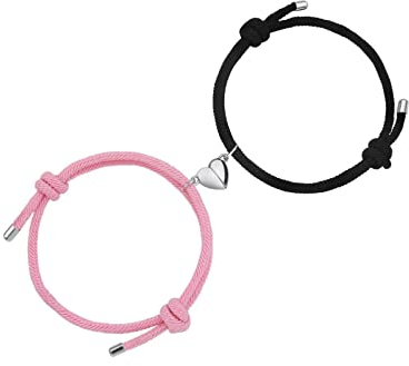 Aucuu Magnetische Paare Armband, Paar Gegenseitige Anziehung Seil Geflochtene, Einstellbare Freundschaftsarmband Set Schmuck Geschenk für Frauen Männer