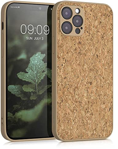 kwmobile Hülle kompatibel mit Apple iPhone 12 Pro - Kork Handyhülle Cover - Schutzhülle TPU Case in Hellbraun