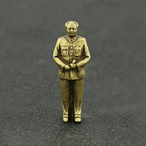 Skulptur Gartenfigur Kupfer Retro Crafts Vorsitzender Mao Zedong Figur Statue Messing Wohnzimmer