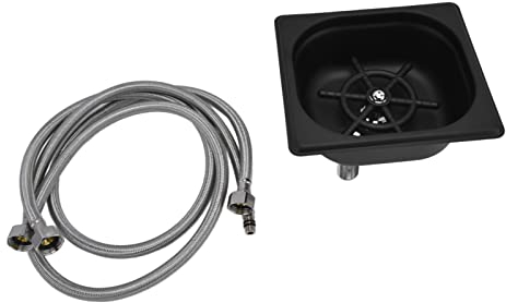 Enjuagador de vidrio, accesorios de cocina, lavadora automática de vasos, enjuagador de vidrio, limpiador automático de lavadora de vasos de acero inoxidable para bar, pub(negro)