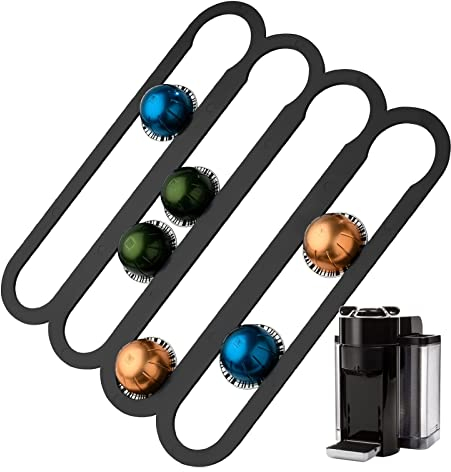 Luqeeg Kaffeepadhalter, Kapselhalter für VertuoLine Kapselpads, Vertikal oder Horizontal an Wänden oder Unter Schränken Montiert, 14 X 11.75 (35cm X 30cm)(Schwarz)