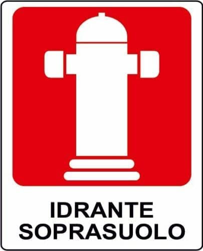 Cartello Idrante soprasuolo” in alluminio made in Italy