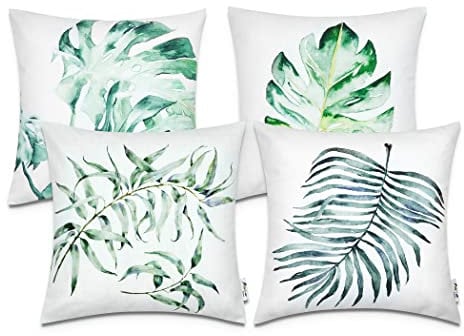 Paco Home Kissen Kissenbezug Sofakissen Bezug Kissenhülle Dekokissen Zierkissen Couchkissen Modern Geometrische Muster, Farbe:Grün, Sets:4pcs-Set
