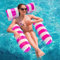 MLRYH Luftmatratze Pool, Pool Spielzeug 4 In 1 Aufblasbare Wasserspielzeug Pool Zubehör, Pool Aufblasbar Wasser Hängematte für Sessel Matratzen Sitz Schwimmmatratze（Rosa）