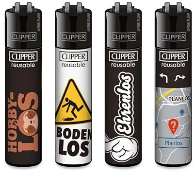 Clipper Feuerzeug 4er Set: (Hobbylos)