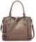 VINBAGGE Damen Handtasche PU Leder Henkeltasche Top Griff Tasche Vintage Weiches Umhängetasche Schultertasche für Frauen - Kaffee
