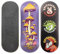 SPITBOARDS 34mm Fingerboard Deck - Real Wood (5-Layers) Classic Popsicle Street Shape - Size: 34 x 96 mm - Single Graphic Deck (Real Wear) - Optimized Concave - Mushroom Cheese