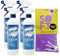 SET PULIZIA:Detergente Spray DOCCIA VETRI. Anticalcare, Antipolvere, Idrorepellente. Scudo Antisporco, Pulito Più a Lungo, 580ml + OMAGGIO 1 Panno in Lattice 30x30 (4 Spray + 1 Panno Lattice)