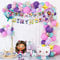 Junyaoii 137pcs Gabby Birthday Decoration, Dollhouse Birthday Decoration, Gabbys Foil Balloons, Latex Balloons, Happy Birthday Banner, Children's Birthday Decoration