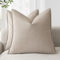 Foindtower Dekorative Kissenbezüge aus Leinen, weich, Bauernhaus, neutraler Kissenbezug für Stuhl, Couch, Sofa, Schlafzimmer, Wohnzimmer, Heimdekoration, 45,7 x 45,7 cm, Hellbraun, 2 Stück