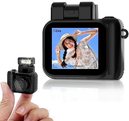 ACTIVPRO Mini Shot V340 | Mini Digital Camera | LCD Screen | 128GB SD Card | HD 1080P | Storage Case | Pocket Video Recorder | Rechargeable | Keychain Camera | Compact Camcorder | Kids Teens Adults