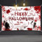 Bigqin Halloween Banner, 180x110 cm Halloween Garagentor Banner, Blutflecken Handabdruck Hintergrund Banner für Halloween Innen- und Außen Horror Party Dekorationen