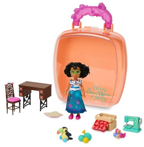 Disney Store Encanto Princess Mirabel Once Upon a Story Mini Doll Playset, Bambole Principesse da 12,7 cm, Giocattoli per ragazze, 4 anni Regali di compleanno per bambina