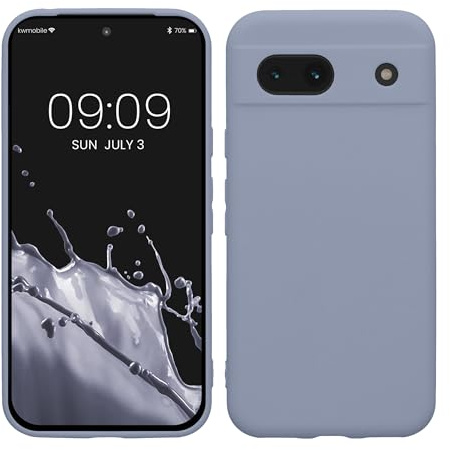 kwmobile Handyhülle für Google Pixel 8a Hülle - weiches Handy Silikon Case - Schutzhülle Cover - Lavendelgrau matt