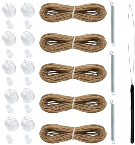 Replacement Parts for Blinds, RV Pleated Repair Kit, Window Repair Kit, Blind Cord for Window Blinds, Repair Tabs for Vertical Blinds, Repair of Motorhome Cover, Motorhome