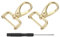 QUARKZMAN 2Stück Karabinerhaken 25mm(1 Zoll) D Ring Abnehmbarer Karabiner Schlüsselanhänger Metall Karabiner Klauen Verschluss Haken mit Drehgelenk Schlüsselanhänger Basteln Gold