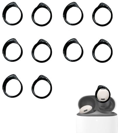 SPANSEE 5 Pairs Earphones Wings Compatible with Pixel Buds Pro, Headphones Ear Hooks Compatible with Google Earphones (Black)