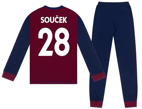 West Ham United FC Boys Soucek 28 Long Pyjamas Navy 9-10 Years