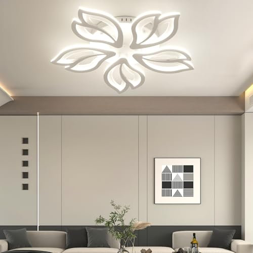 OTREN Deckenlampe Wohnzimmer LED Deckenleuchte, 48W 4000K Wohnzimmerlampe, Schlafzimmerlampe Deckenlampe Led für Wohnzimmer Schlafzimmer Flur Büro Balkon 60CM