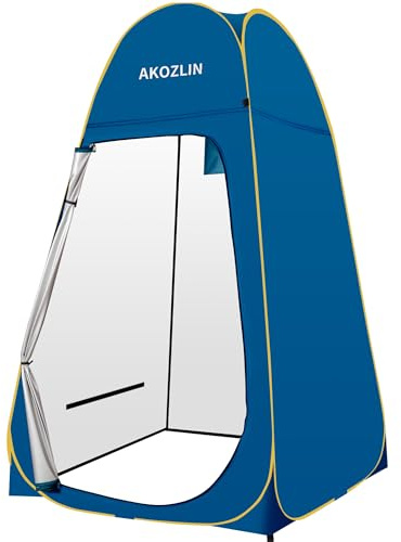 AKOZLIN Tragbares Pop-Up-Duschzelt, sofortige Privatsphäre, Umkleideunterstand, Outdoor-Duschkabine, Camp-WC-Zelt, 190 cm hoch